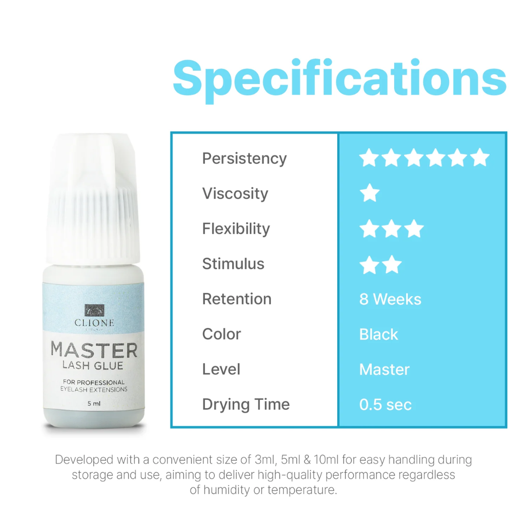 Pegamento para Extensión de Pestañas Master Clione 5ml