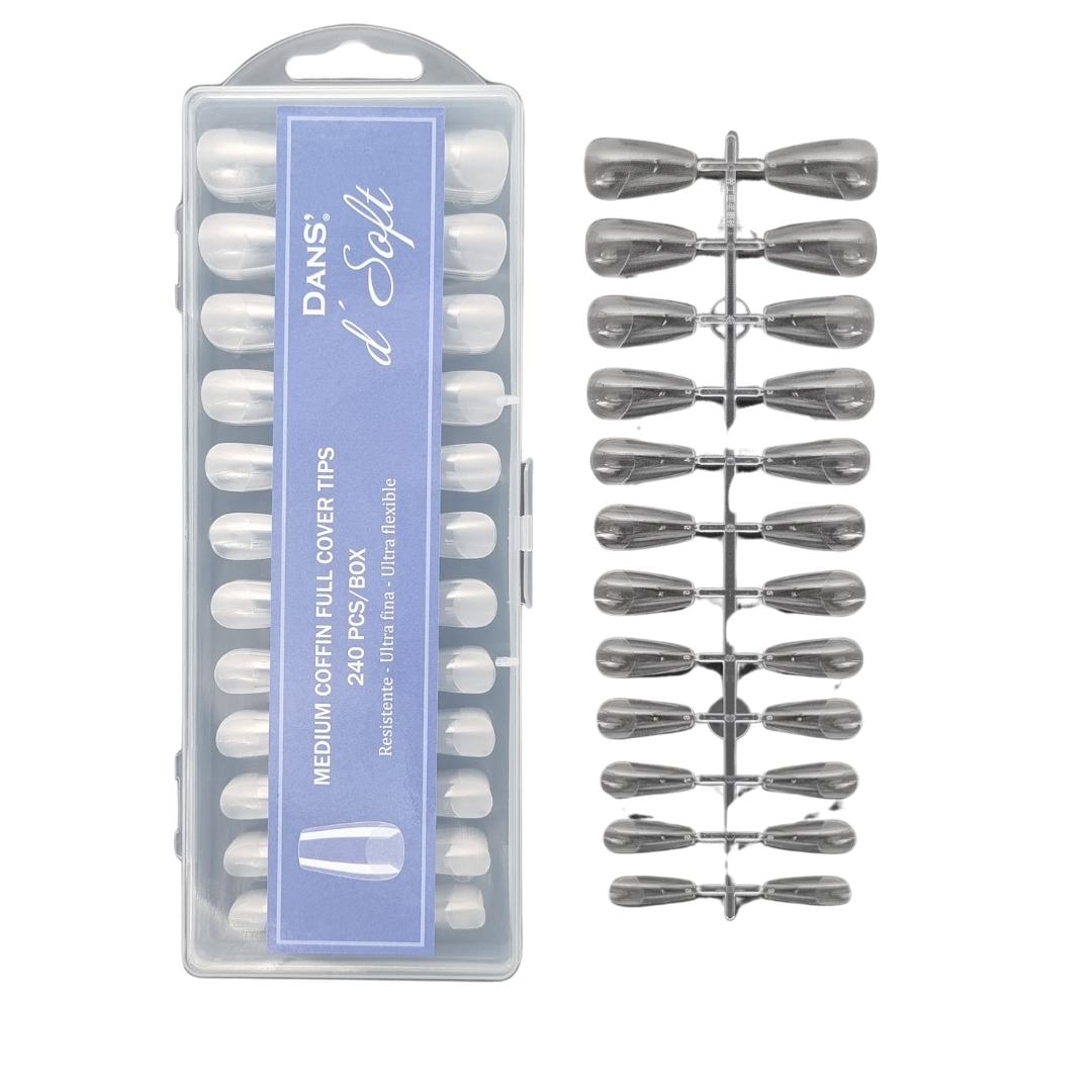 Tips Medium Coffin Full Cover 240 pcs - DANS