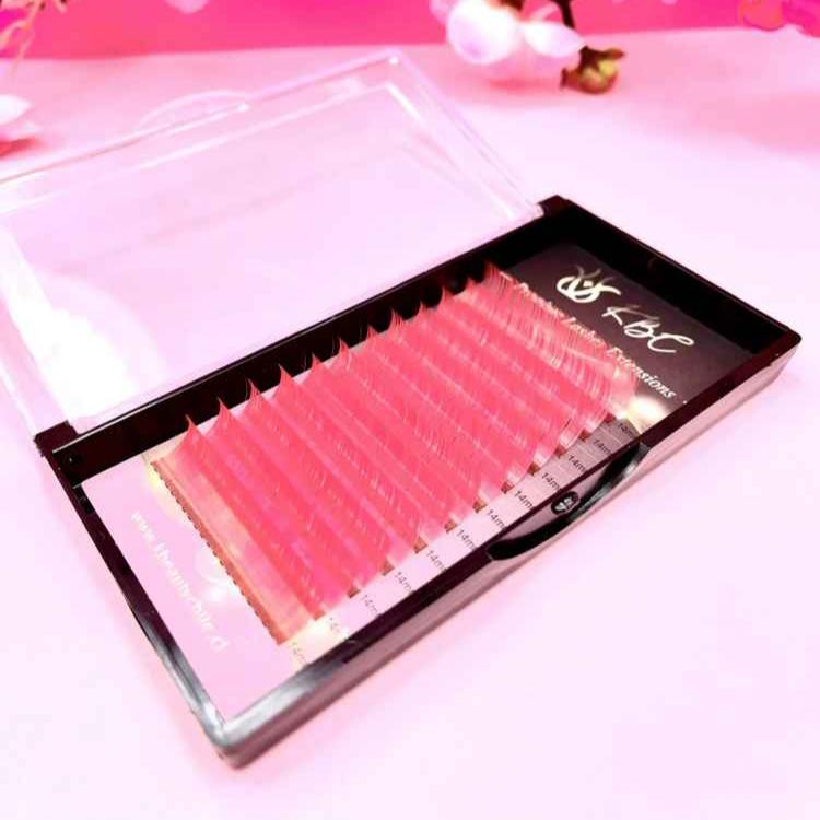 Extensiones de Pestañas 0.07D 12MM ROSADA-KBC