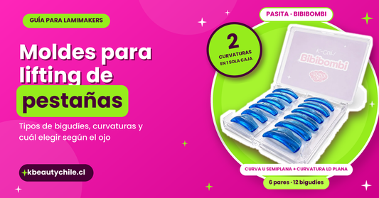 Guía de moldes para lifting de pestañas: tipos de bigudíes, curvaturas y cuál elegir según el ojo