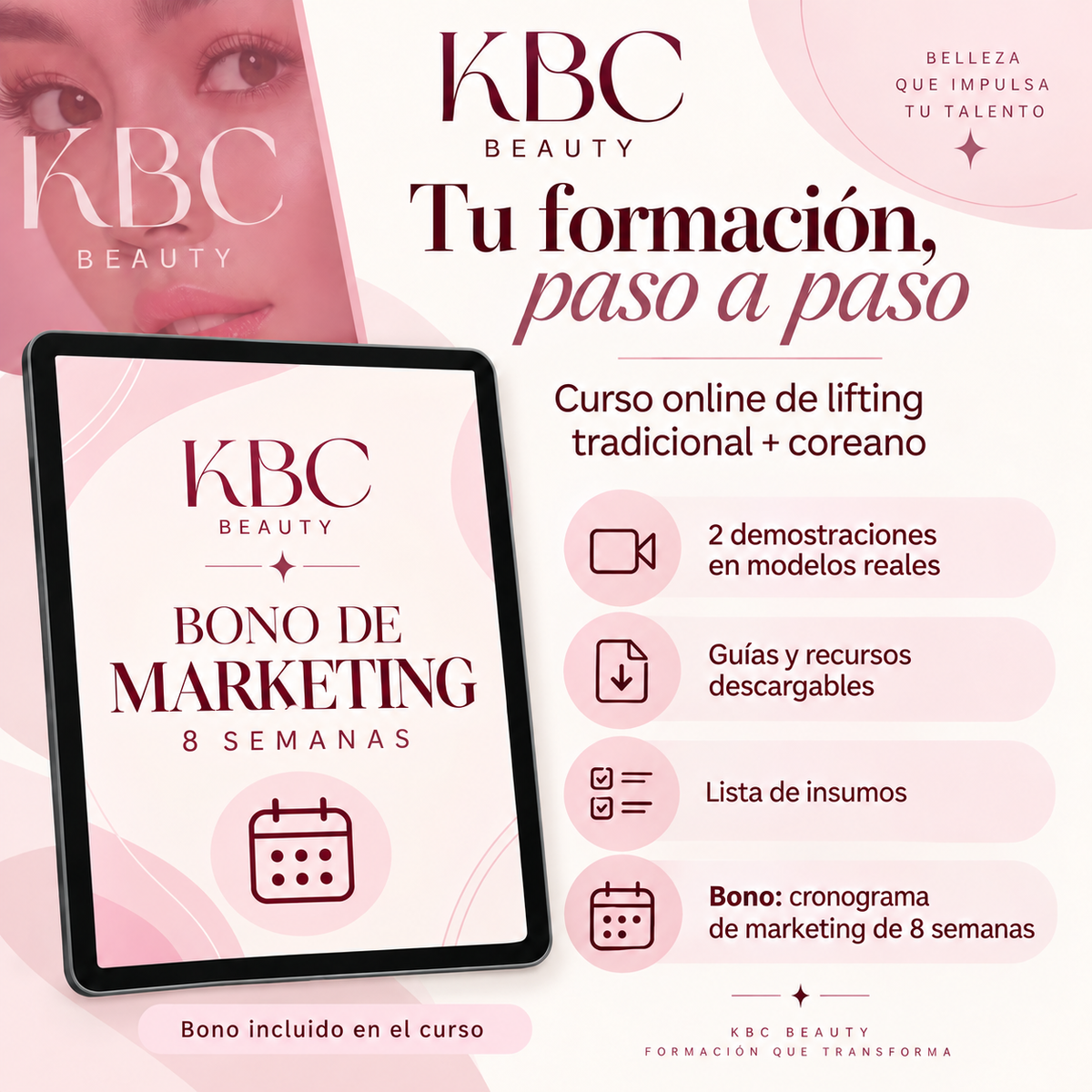 Curso Online de Lifting Tradicional + Coreano | KBC Beauty