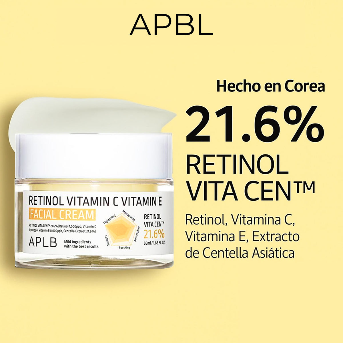 APLB Retinol Vitamin C Vitamin E Facial Cream 55 ml