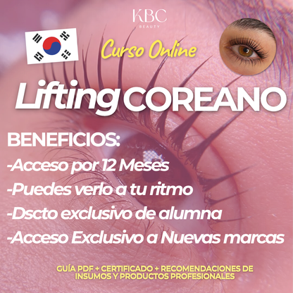 Curso Online de Lifting Tradicional + Lifting Coreano (Teoría + Videos Demostrativo)