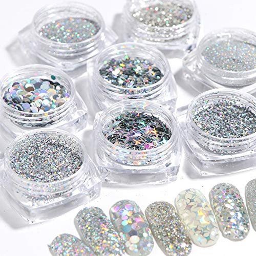 Brillantina Para Uñas De Glitter 12 Pcs