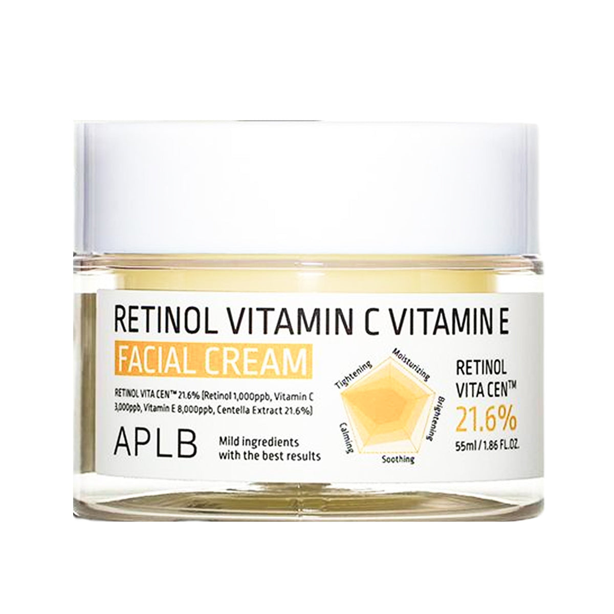 Crema facial APLB Retinol Vitamin C Vitamin E Facial Cream 55 ml, vista frontal