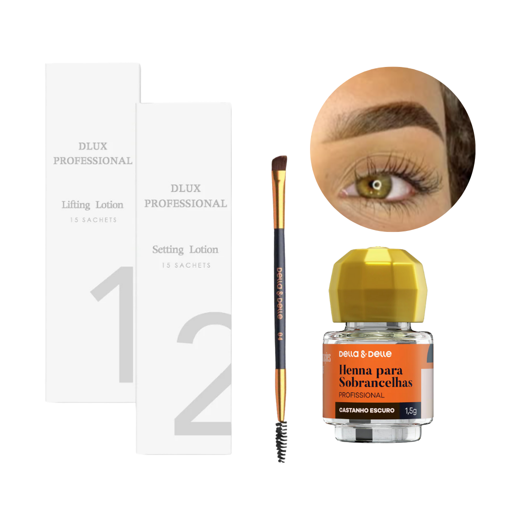 Kit de laminado de cejas y henna