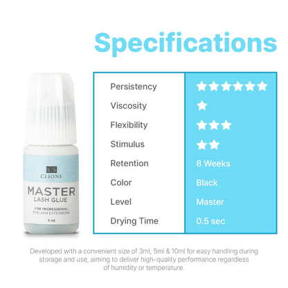 Pegamento para Extensión de Pestañas Master Clione 5ml