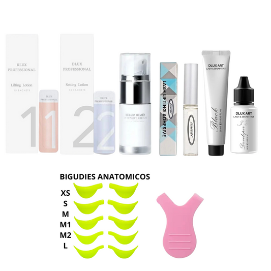 Kit de Lifting y Laminado de Cejas + TINTE  DLUX PROFESSIONAL