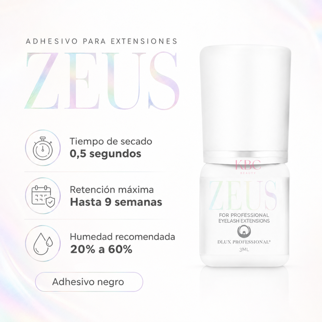 Pegamento Extensiones de Pestañas Zeus DLUX | Adhesivo Profesional 3ML