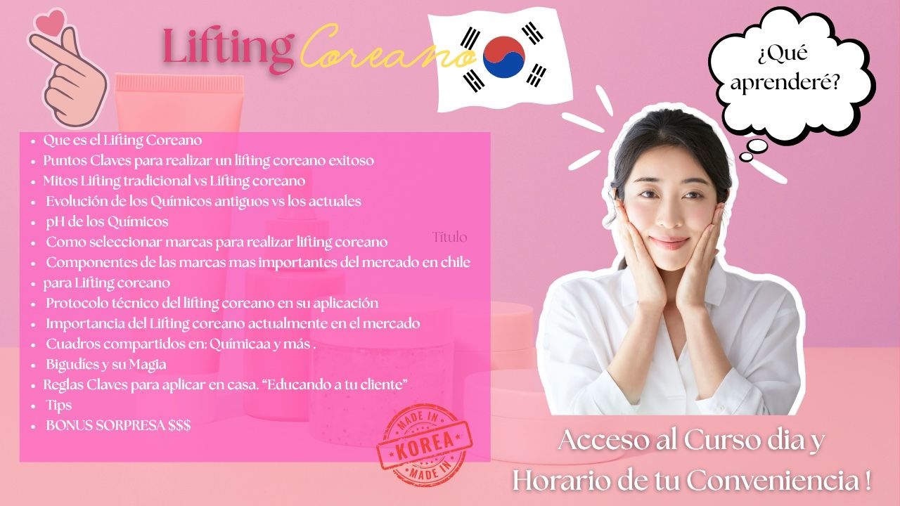 Curso de Lifting Coreano Online Teoria y Videos demostrativo