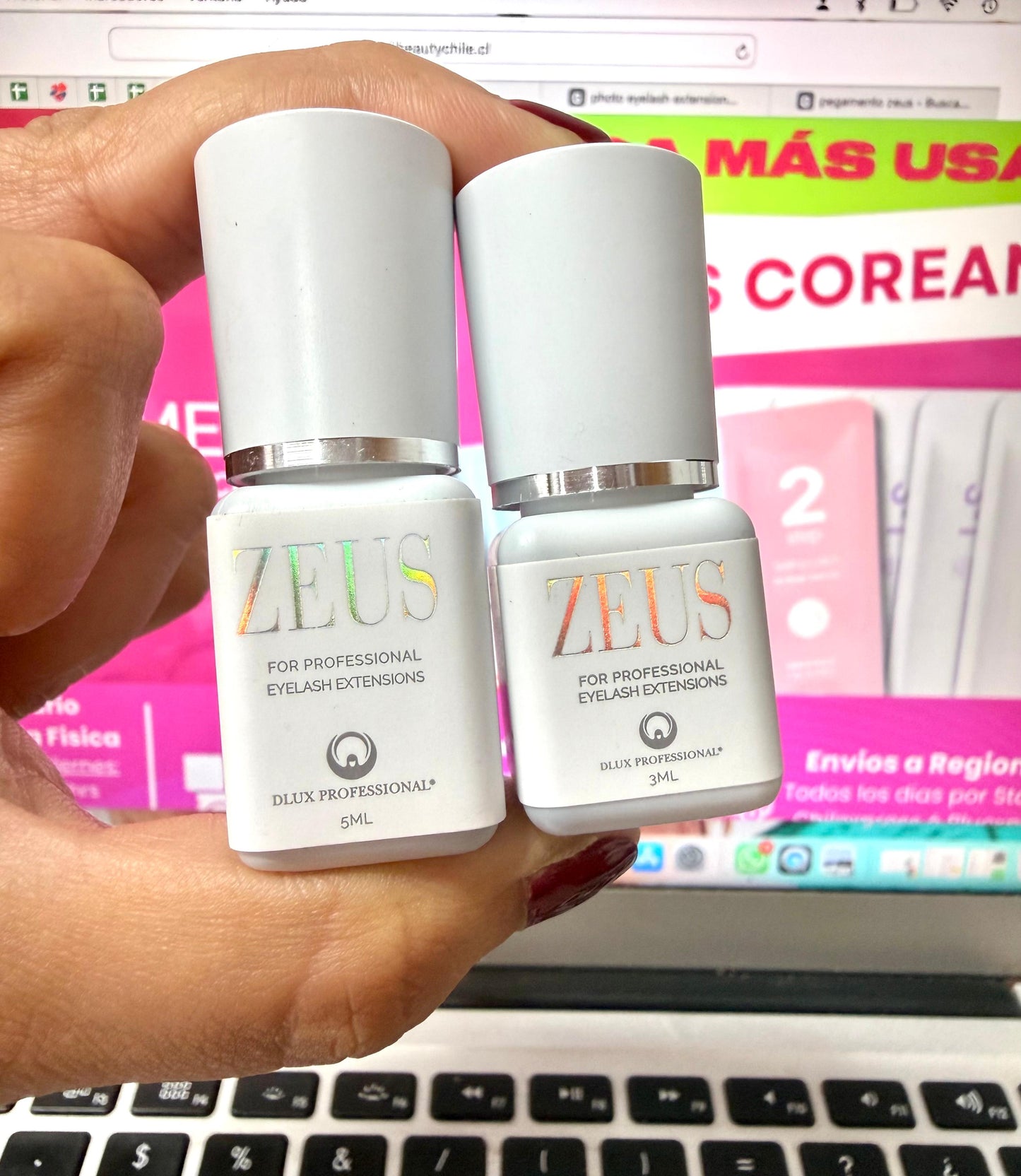 Pegamento Extensiones de Pestañas Zeus DLUX | Adhesivo Profesional 3ML