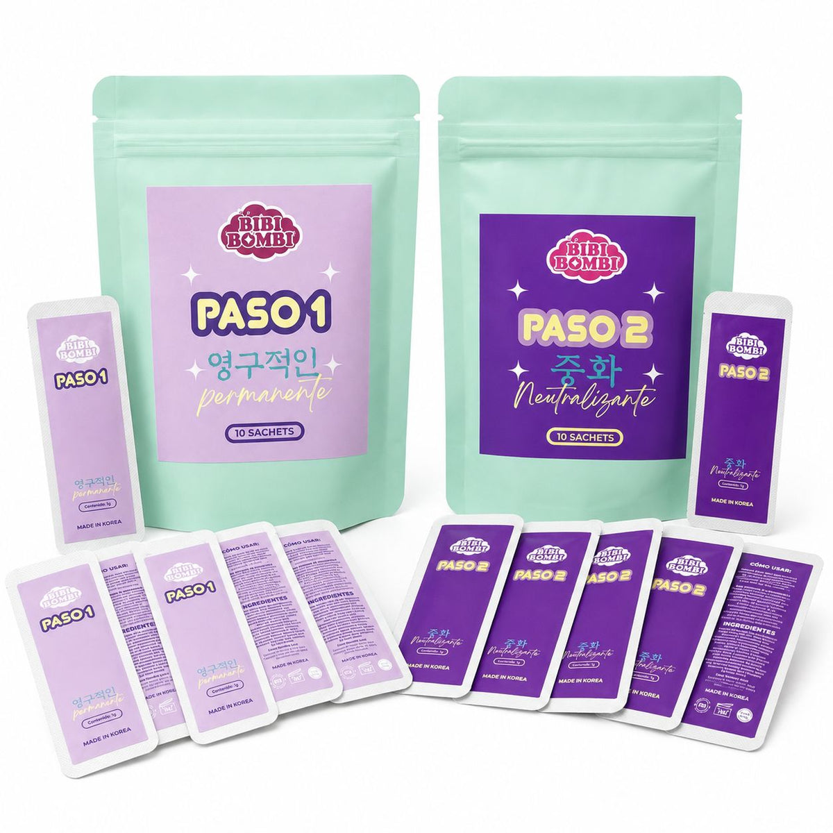 Pack Paso 1 y 2 Lifting Coreano y Brow Lamination Bibibombi · 20 Aminoácidos
