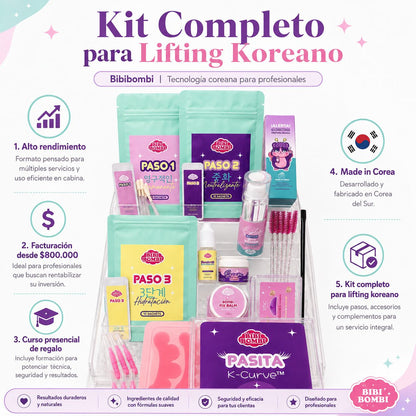 Kit Lifting de Pestañas Profesional + Curso PRESENCIAL de REGALO - BIBIBOMBI COREA