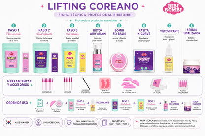 Kit Lifting de Pestañas Profesional + Curso PRESENCIAL de REGALO - BIBIBOMBI COREA