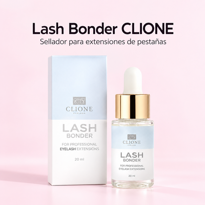 Lash Bonder CLIONE 20 ml, sellador para extensiones de pestañas.