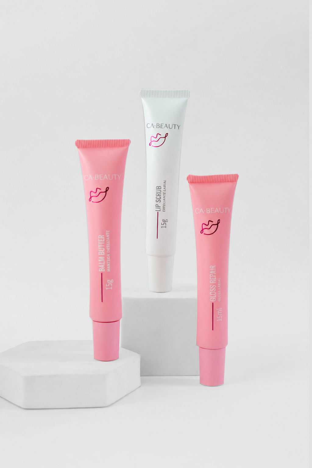 Kit Labial CA Beauty | Lip Scrub, Balm Butter y Gloss Repair