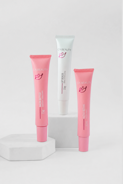 Kit Labial CA Beauty | Lip Scrub, Balm Butter y Gloss Repair