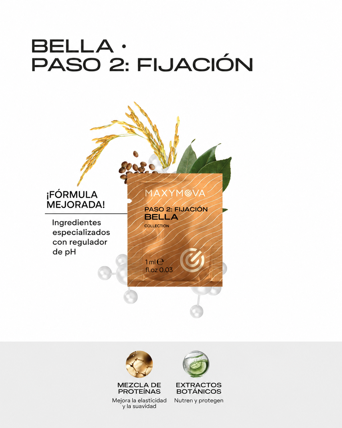 MAXYMOVA Bella Step 2 FIX para Pestañas y Cejas — 10 Sobres de 1 ml