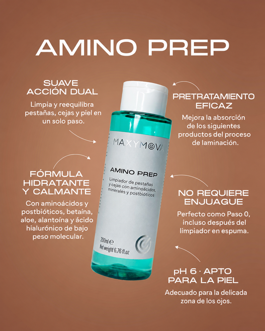MAXYMOVA Amino Prep — Loción Pretratamiento para Pestañas y Cejas 200 ml